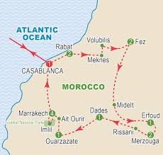 Morocco Express 7 days - itinerary map