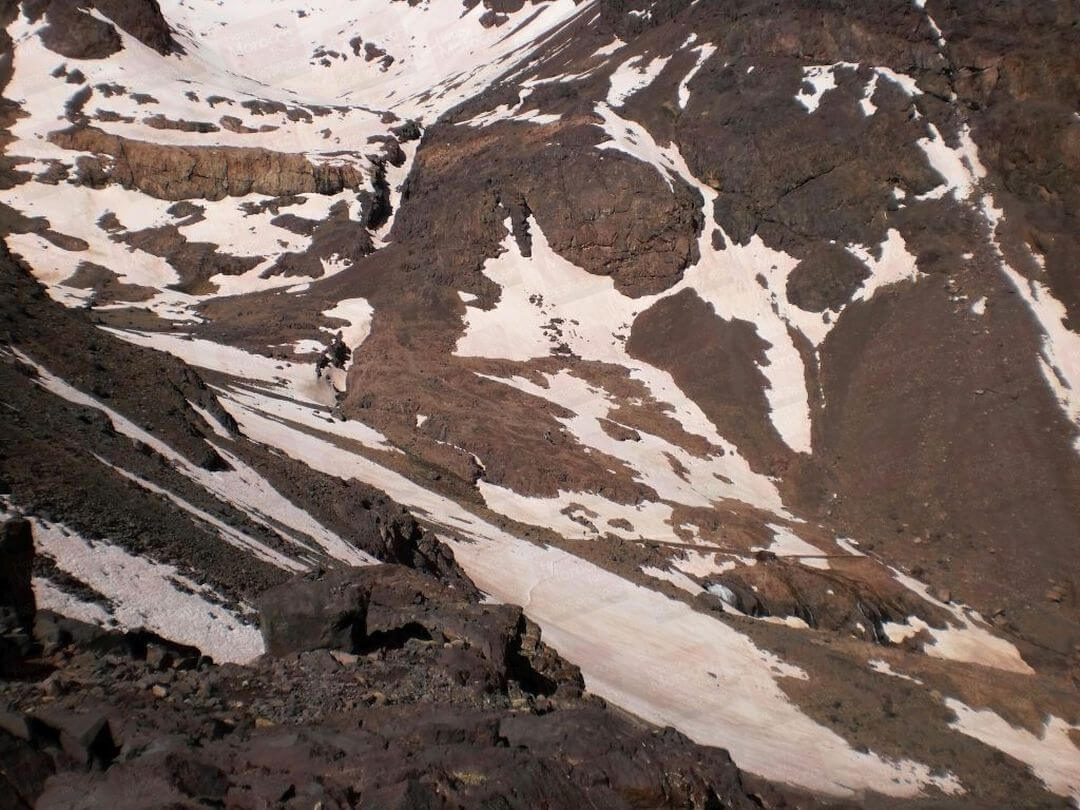 Toubkal and Valleys Trekking - snowy path