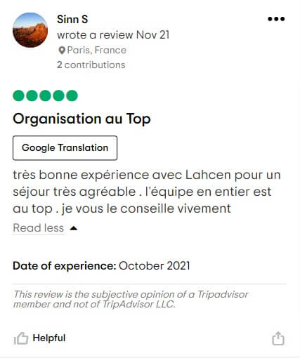 Lahcen Morocco Tours Tripadvisor review - Sinn S